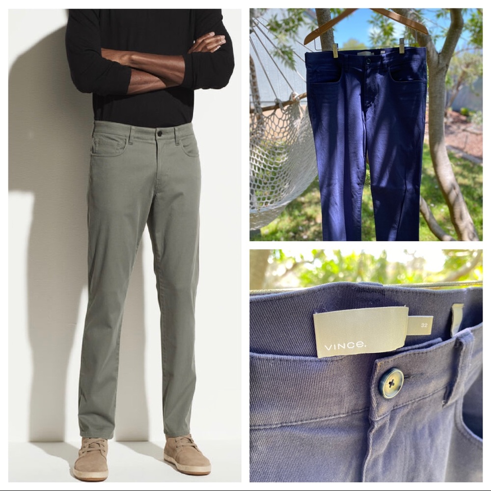 VINCE Navy Mens Dylan 5 Pocket Pant